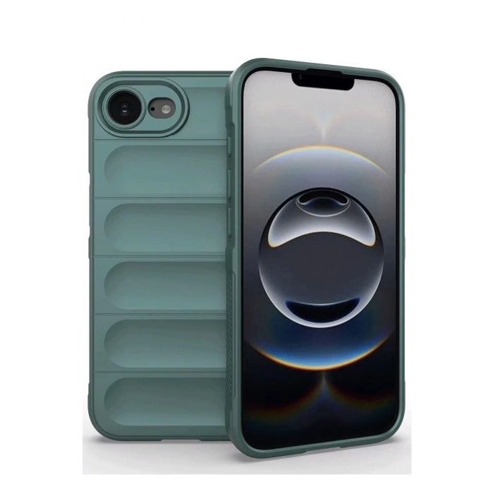 Mey İthalat®  iPhone 16E Kılıf Optimum Silikon - Koyu Yeşil