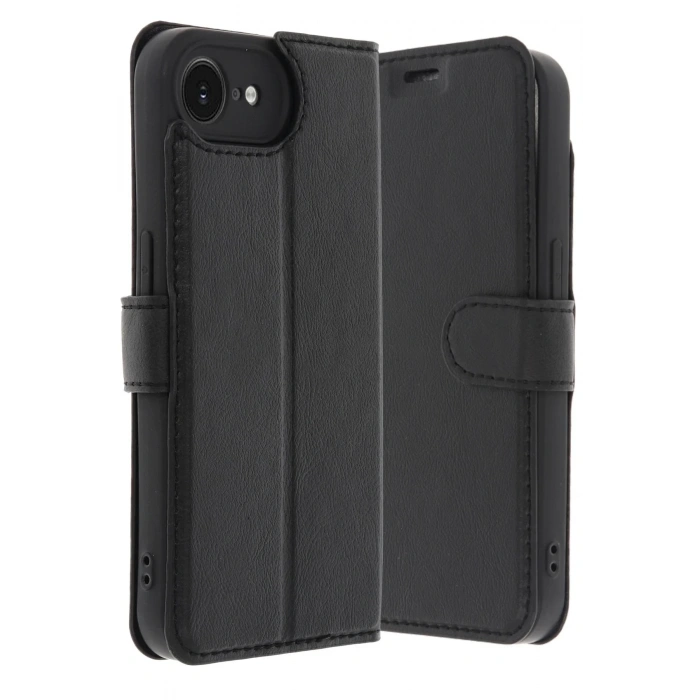 Mey İthalat®  iPhone 16E Kılıf Trend S Plus Kapaklı Kılıf - Siyah