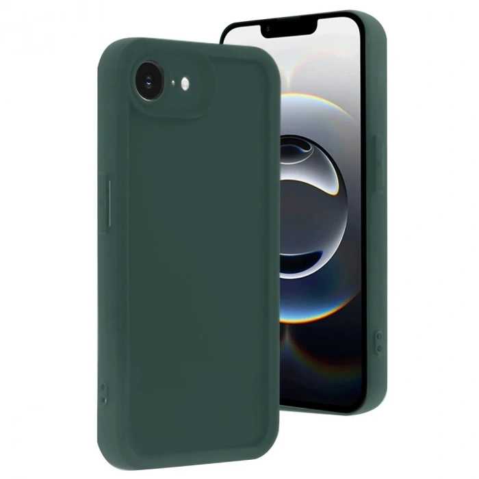 Mey İthalat®  iPhone 16E Kılıf Viera Silikon - Koyu Yeşil