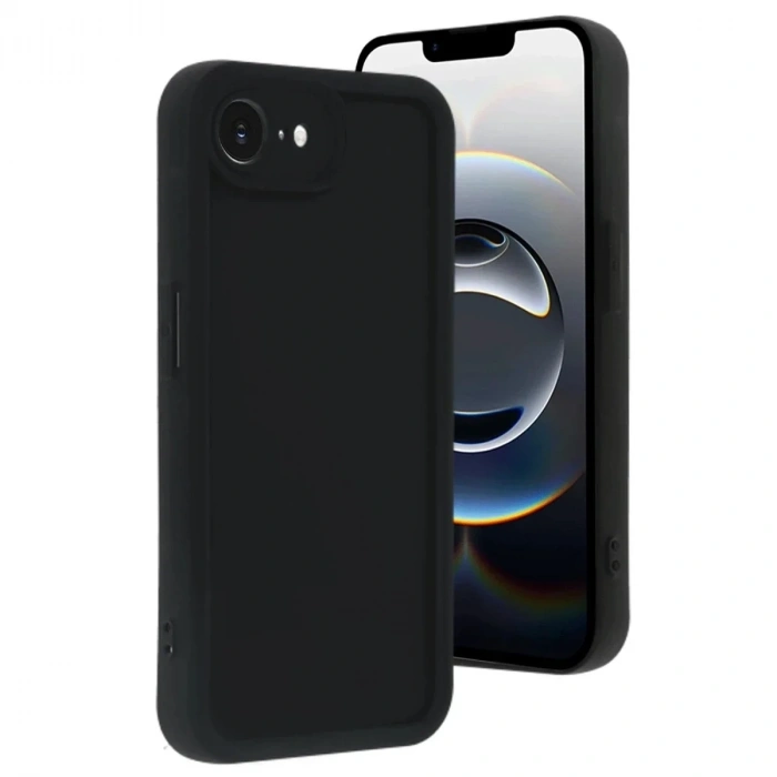 Mey İthalat®  iPhone 16E Kılıf Viera Silikon - Siyah