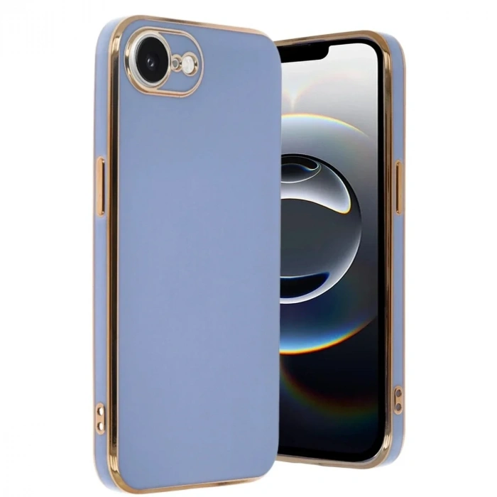 Mey İthalat®  iPhone 16E Kılıf Volet Silikon - Mavi