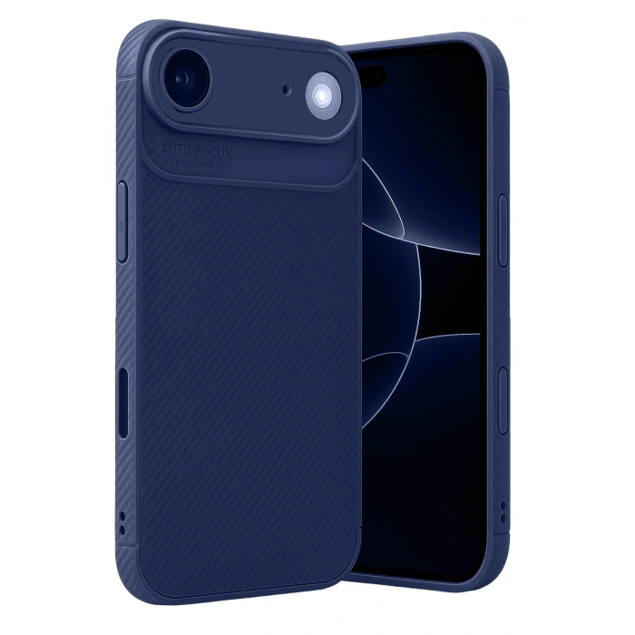Mey İthalat®   iPhone 17 Air Auto Focus Karbon Kapak - Lacivert