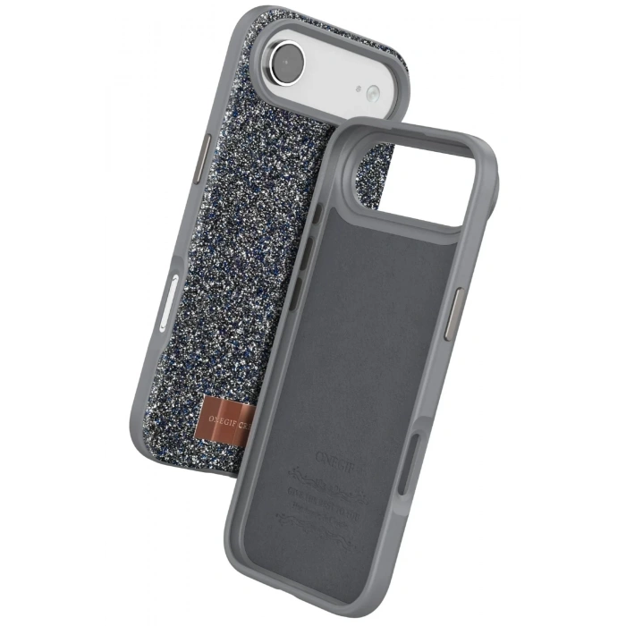 Mey İthalat®   iPhone 17 Air Bright Simli Kapak - Gümüş