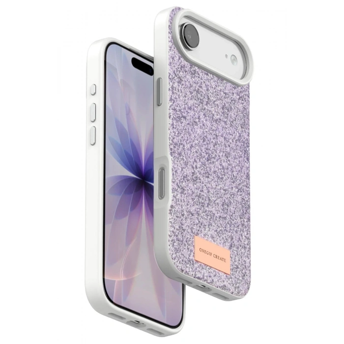Mey İthalat®   iPhone 17 Air Bright Simli Kapak - Lila