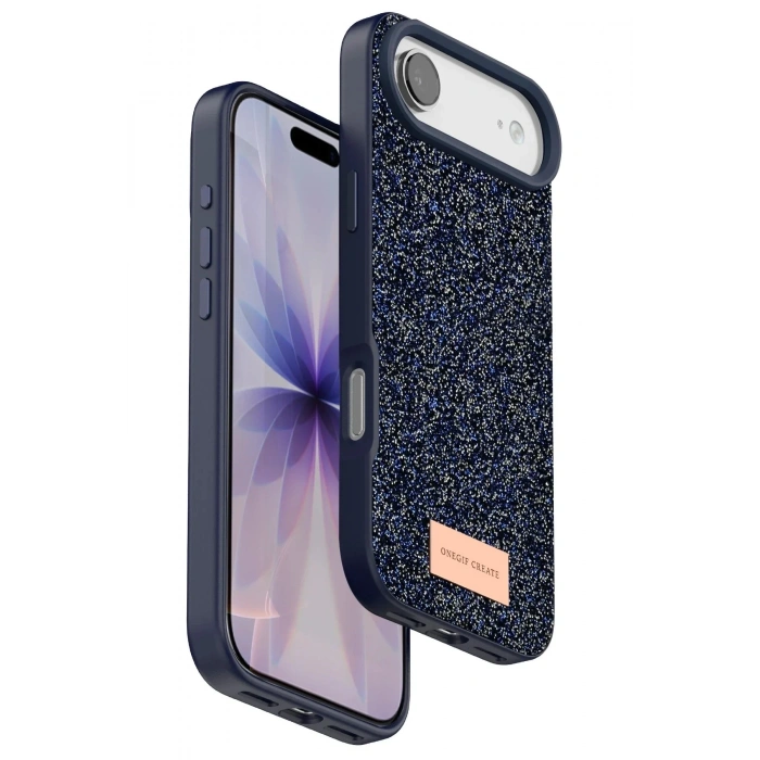 Mey İthalat®   iPhone 17 Air Bright Simli Kapak - Mavi