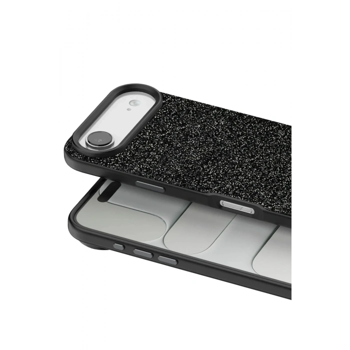 Mey İthalat®   iPhone 17 Air Bright Simli Kapak - Siyah