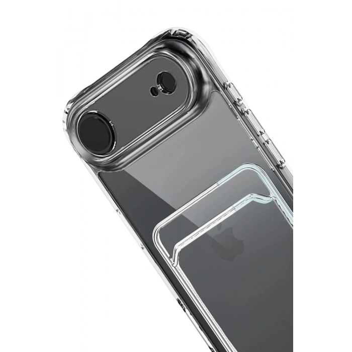 Mey İthalat®   iPhone 17 Air Kart Şeffaf Silikon - Şeffaf