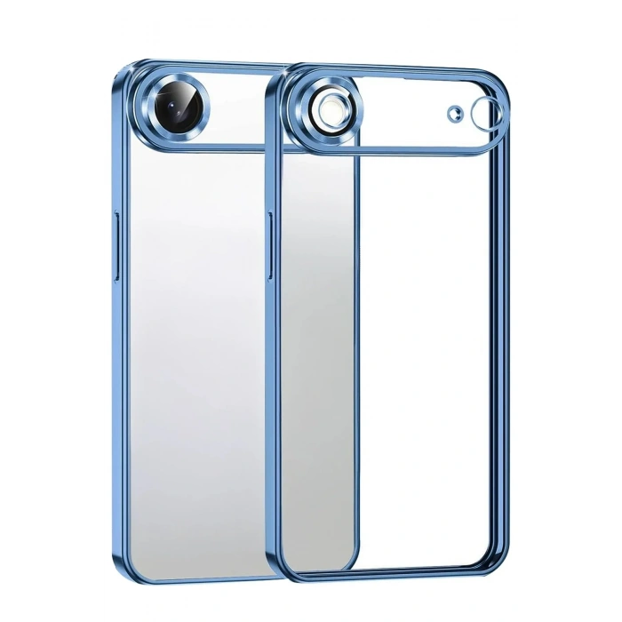 Mey İthalat®   iPhone 17 Air  Lensli Silikon - Açık Mavi