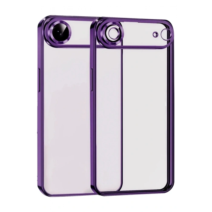 Mey İthalat®   iPhone 17 Air  Lensli Silikon - Açık Mor