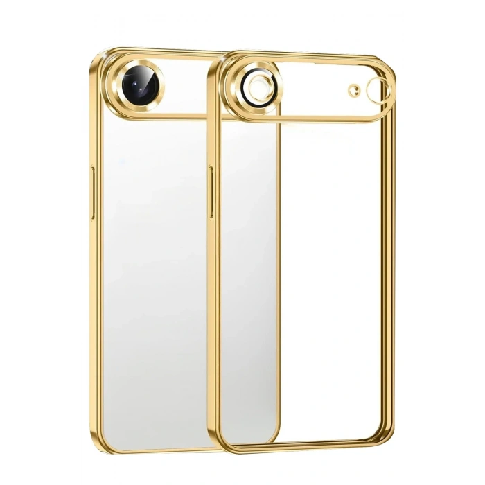 Mey İthalat®   iPhone 17 Air  Lensli Silikon - Gold