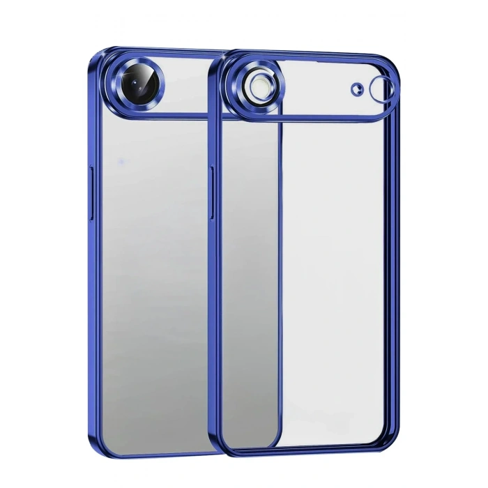 Mey İthalat®   iPhone 17 Air  Lensli Silikon - Lacivert