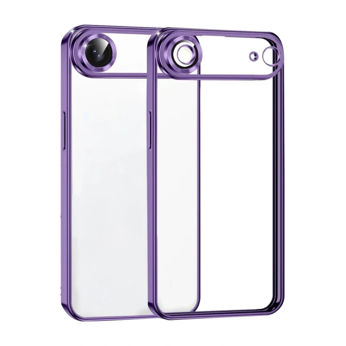 Mey İthalat®   iPhone 17 Air  Lensli Silikon - Mor