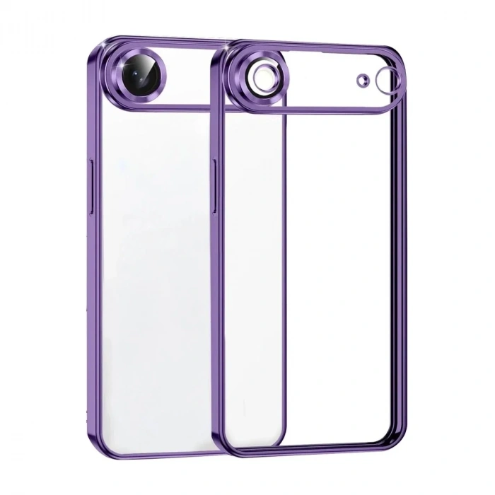 Mey İthalat®   iPhone 17 Air  Lensli Silikon - Mor