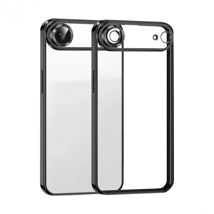 Mey İthalat®   iPhone 17 Air  Lensli Silikon - Siyah