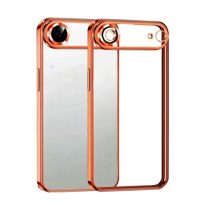 Mey İthalat®   iPhone 17 Air  Lensli Silikon - Turuncu
