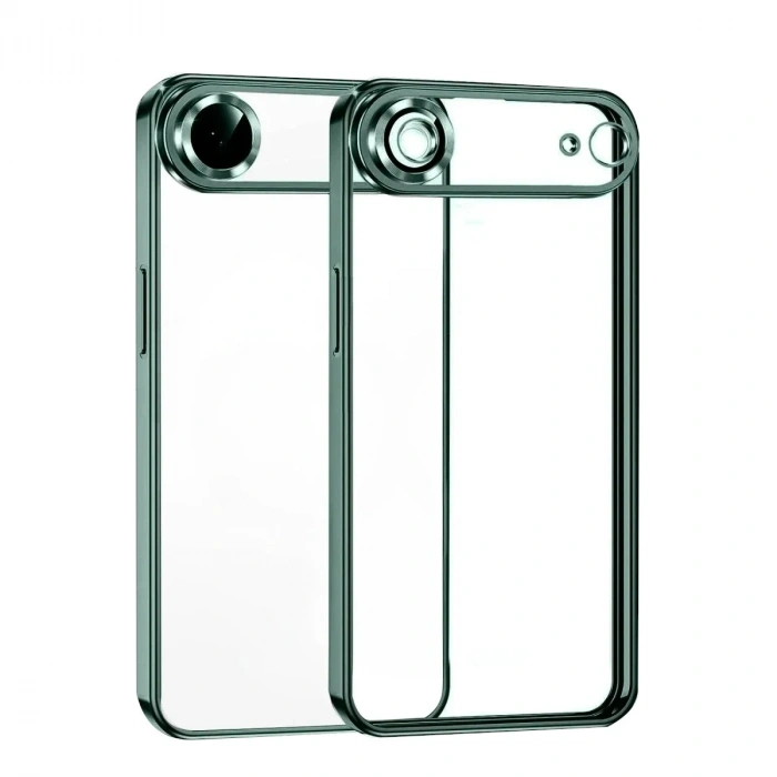 Mey İthalat®   iPhone 17 Air  Lensli Silikon - Yeşil