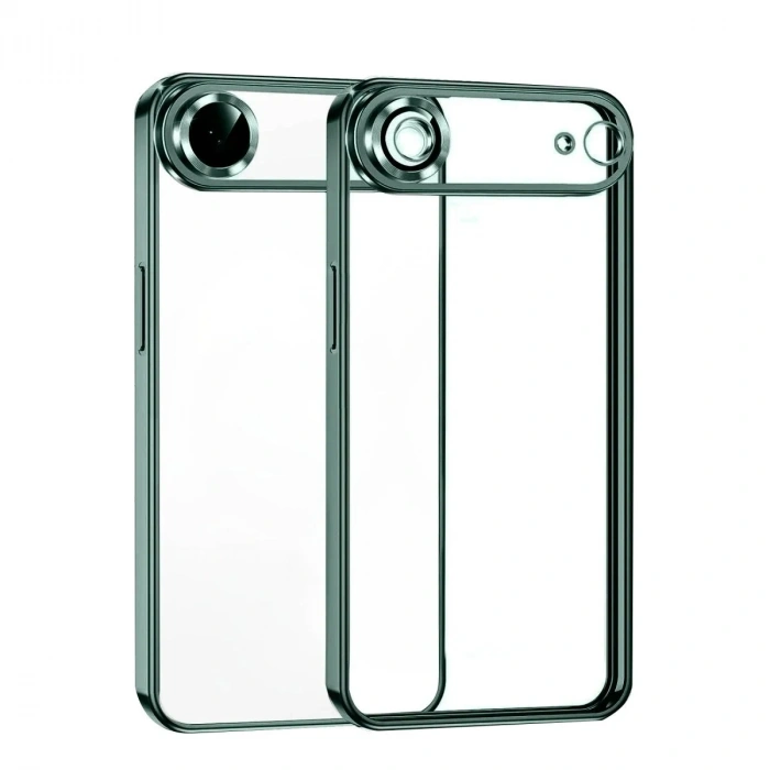 Mey İthalat®   iPhone 17 Air  Lensli Silikon - Yeşil