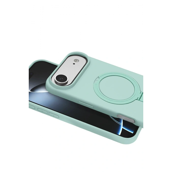 Mey İthalat®   iPhone 17 Air Regal Magsafe Standlı Kapak - Su Yeşili