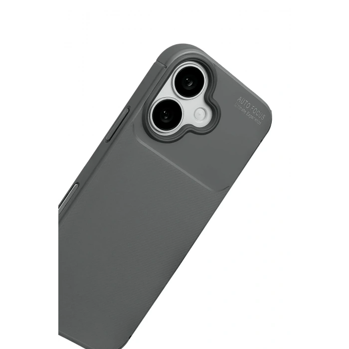 Mey İthalat®   iPhone 17 Auto Focus Karbon Kapak - Gri