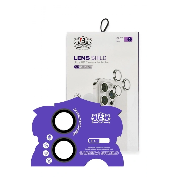 Mey İthalat®   iPhone 17 Bilvis Titan Kamera Lens - Siyah