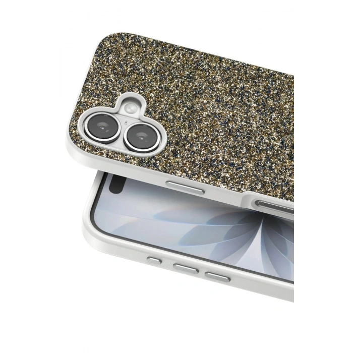 Mey İthalat®   iPhone 17 Bright Simli Kapak - Çöl Titanyum