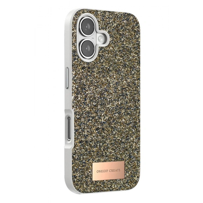 Mey İthalat®   iPhone 17 Bright Simli Kapak - Çöl Titanyum