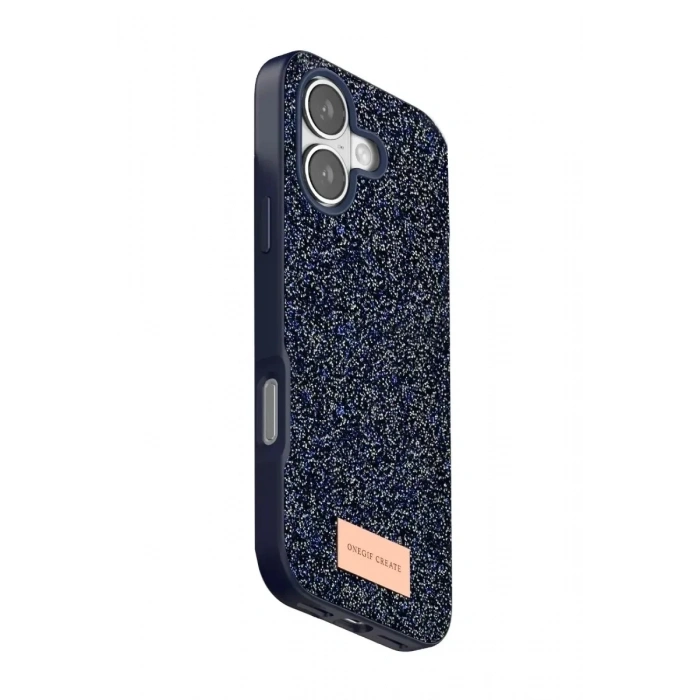 Mey İthalat®   iPhone 17 Bright Simli Kapak - Mavi