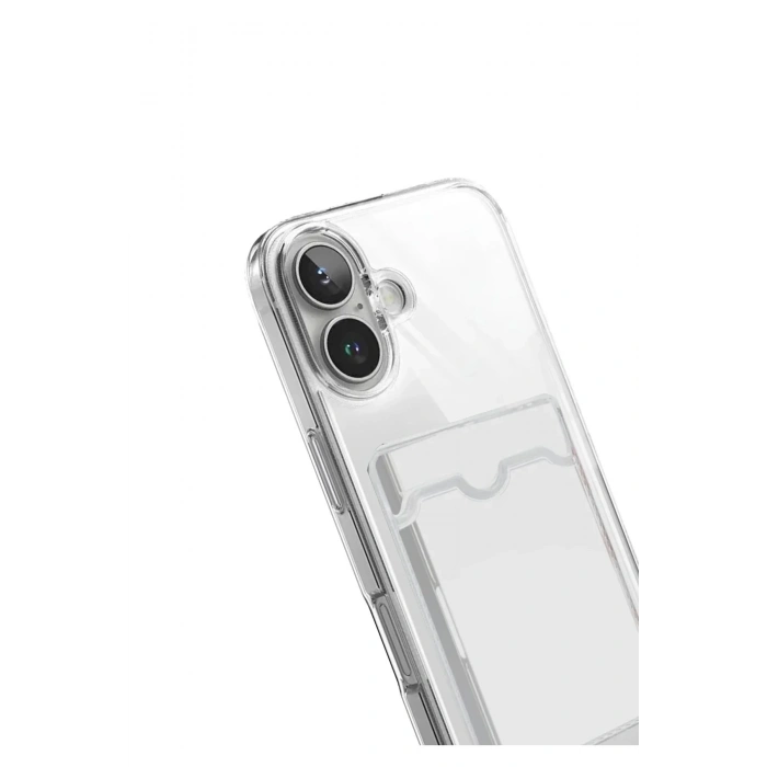 Mey İthalat®   iPhone 17 Kart Şeffaf Silikon - Şeffaf