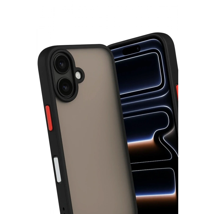 Mey İthalat®  iPhone 17 Kılıf Montreal Silikon Kapak - Siyah