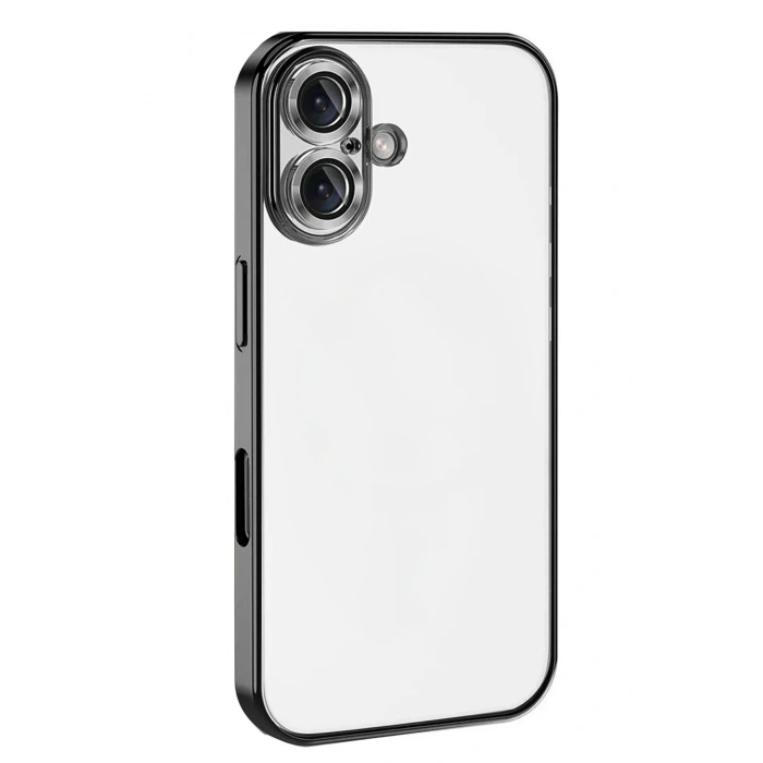 Mey İthalat®   iPhone 17  Lensli Silikon - Siyah