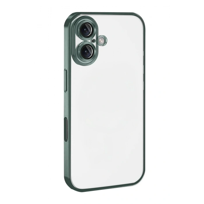 Mey İthalat®   iPhone 17  Lensli Silikon - Yeşil