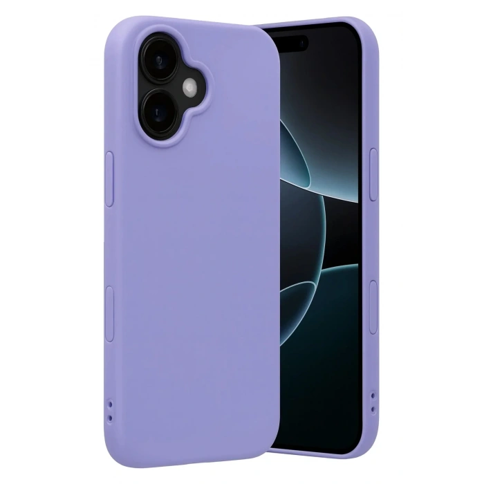Mey İthalat®   iPhone 17 Nano içi Kadife Silikon - Lila