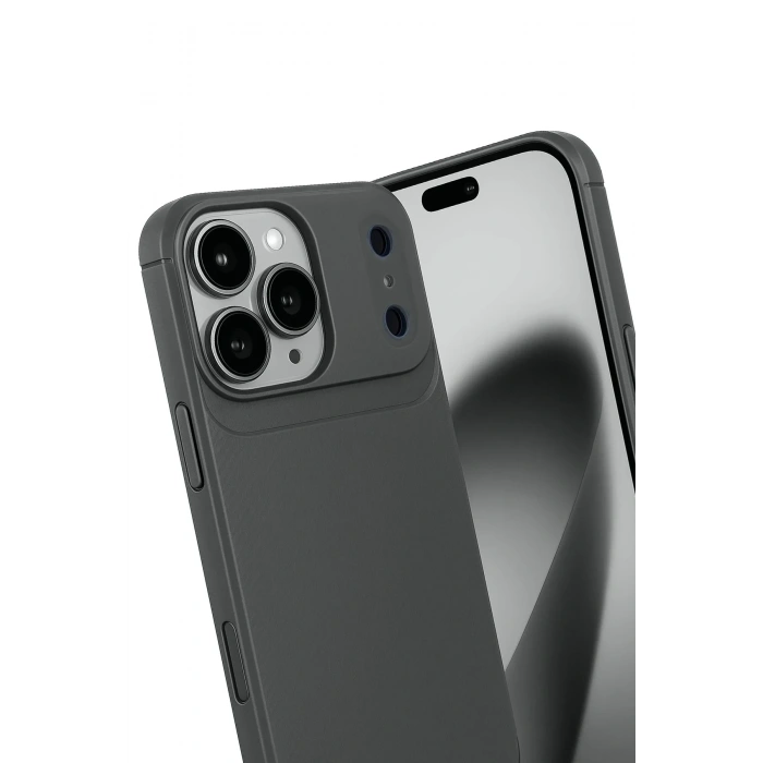 Mey İthalat®   iPhone 17 Pro Auto Focus Karbon Kapak - Gri