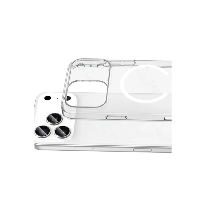 Mey İthalat®   iPhone 17 Pro Combo Sert Şeffaf Magsafe Kapak - Şeffaf