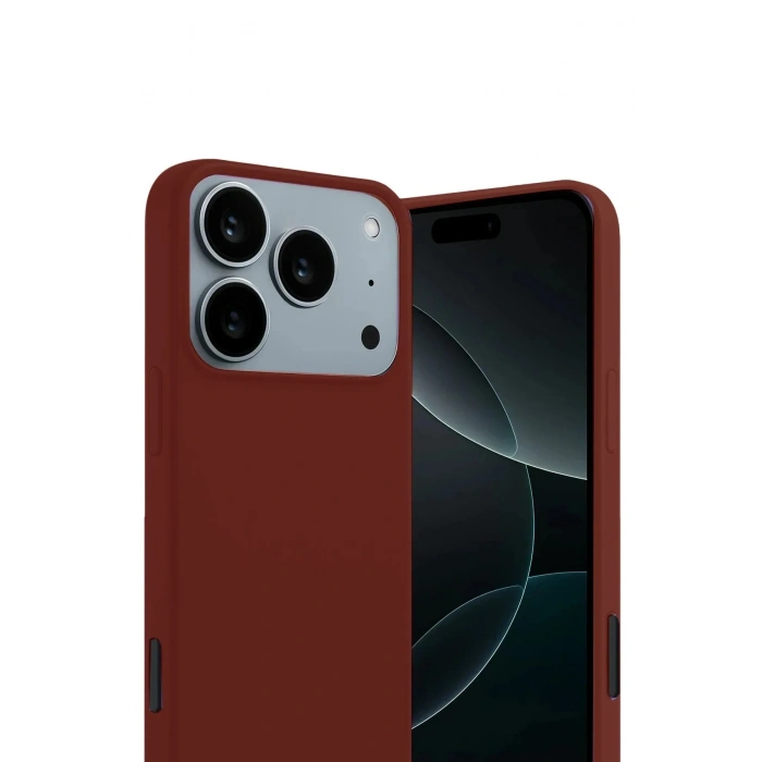 Mey İthalat®   iPhone 17 Pro First Silikon - Bordo