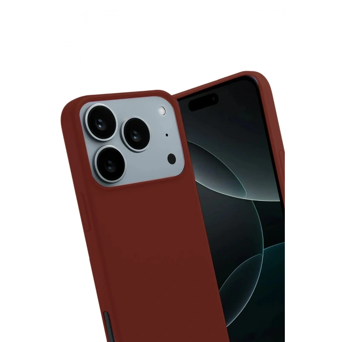 Mey İthalat®   iPhone 17 Pro First Silikon - Bordo