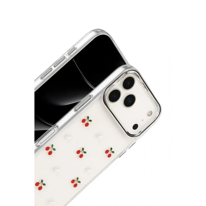 Mey İthalat®   iPhone 17 Pro Fiyonk Desenli Kapak - Desen 9