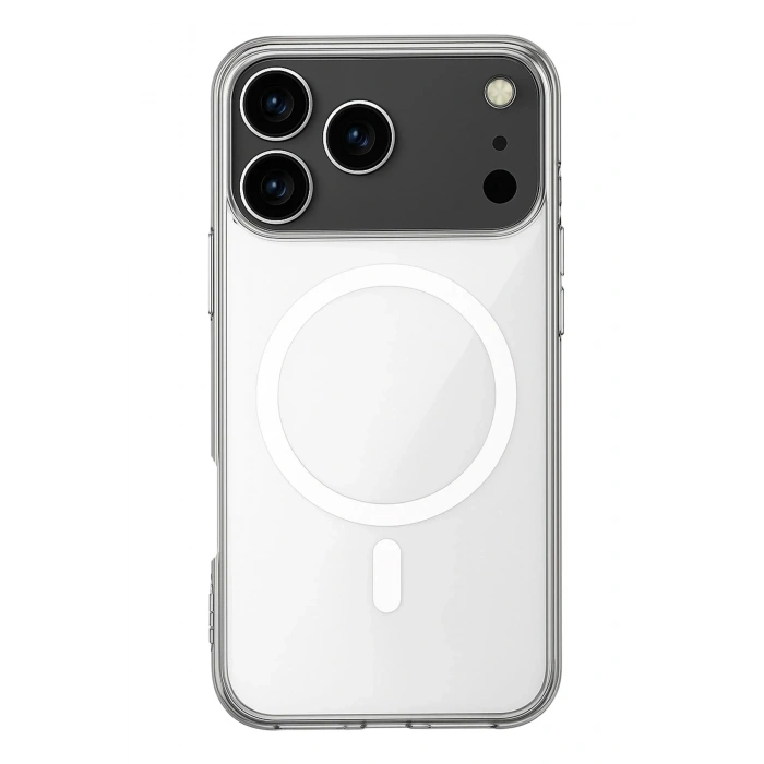 Mey İthalat®  iPhone 17 Pro Kılıf Magneticsafe Şeffaf Silikon - Şeffaf