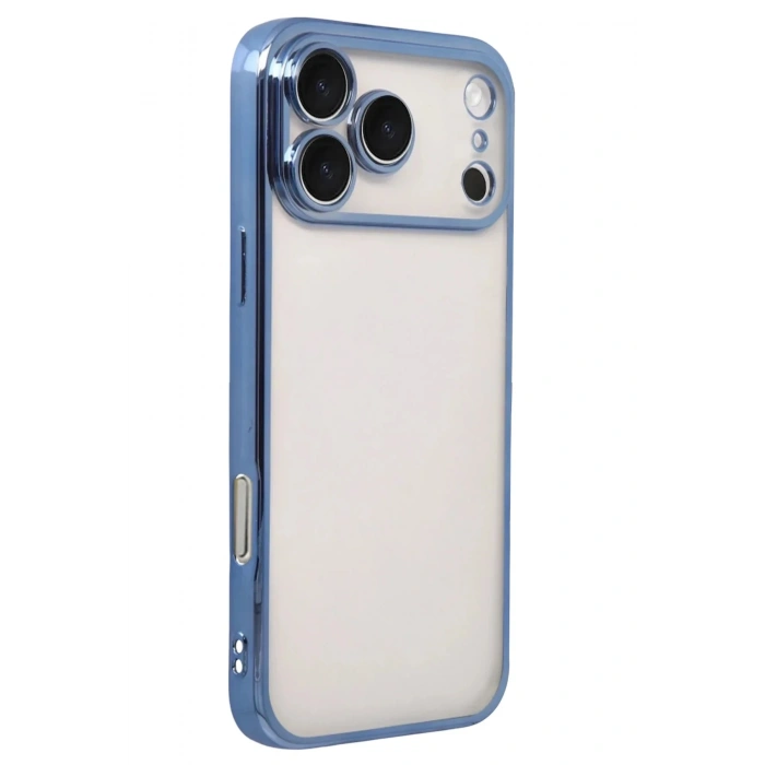 Mey İthalat®   iPhone 17 Pro  Lensli Silikon - Açık Mavi