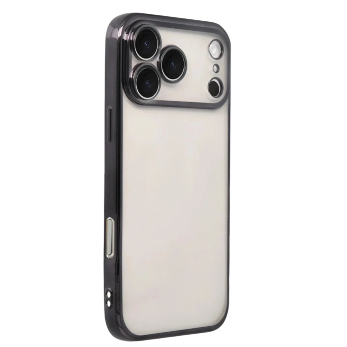 Mey İthalat®   iPhone 17 Pro  Lensli Silikon - Siyah