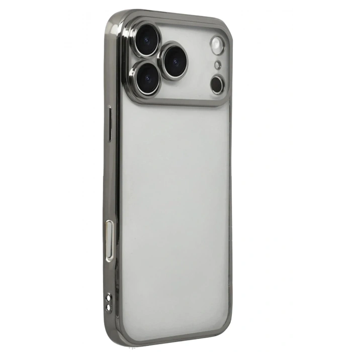 Mey İthalat®   iPhone 17 Pro  Lensli Silikon - Titan Gri