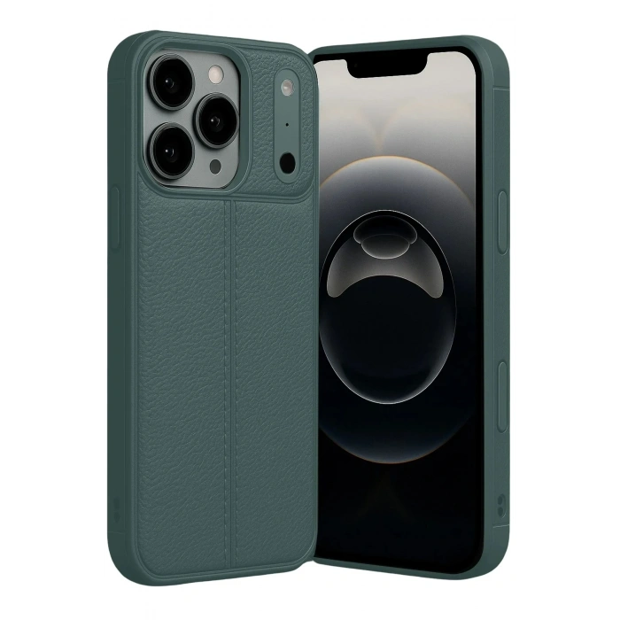 Mey İthalat®   iPhone 17 Pro Max Auto Focus Kapak - Koyu Yeşil