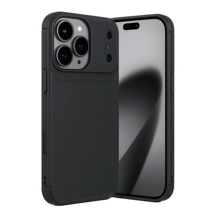 Mey İthalat®   iPhone 17 Pro Max Auto Focus Karbon Kapak - Siyah