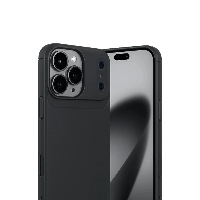 Mey İthalat®   iPhone 17 Pro Max Auto Focus Karbon Kapak - Siyah