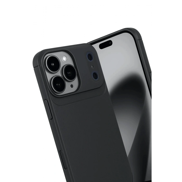 Mey İthalat®   iPhone 17 Pro Max Auto Focus Karbon Kapak - Siyah