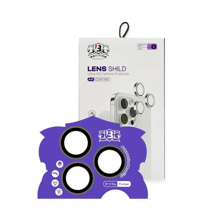 Mey İthalat®   iPhone 17 Pro Max Bilvis Titan Kamera Lens - Natural Grey