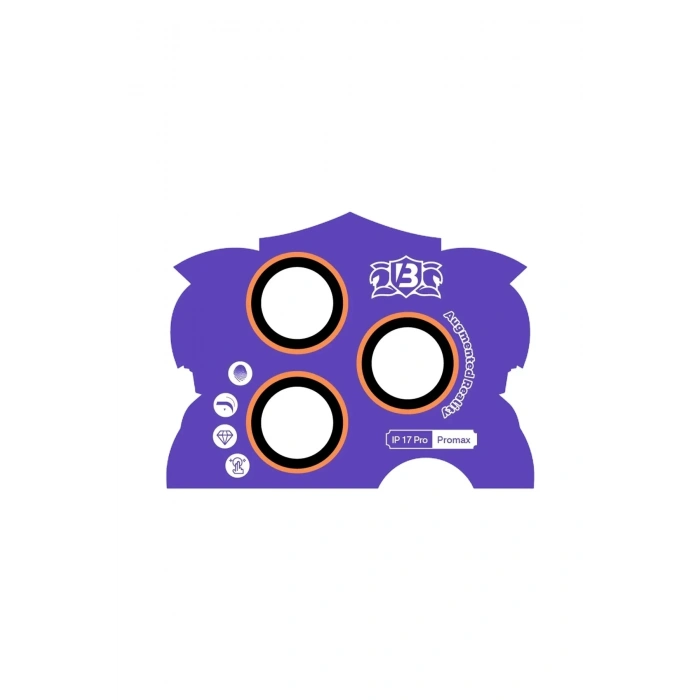 Mey İthalat®   iPhone 17 Pro Max Bilvis Titan Kamera Lens - Turuncu