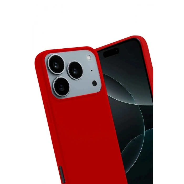 Mey İthalat®   iPhone 17 Pro Max First Silikon - Kırmızı