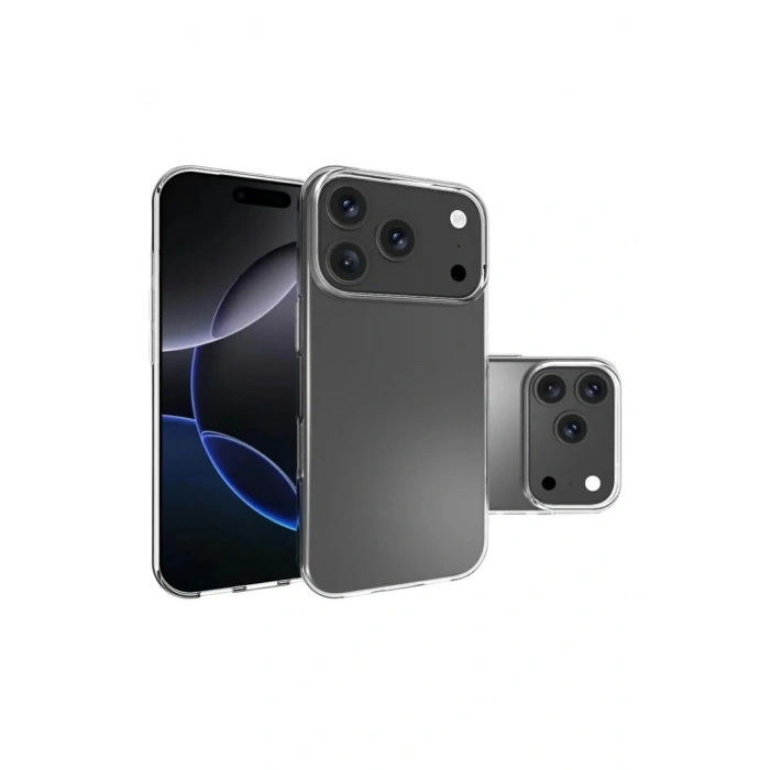 Mey İthalat®   iPhone 17 Pro Max Lüx Şeffaf Silikon - Şeffaf