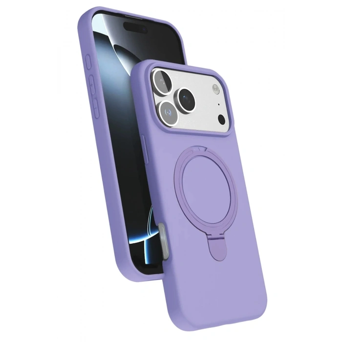 Mey İthalat®   iPhone 17 Pro Max Regal Magsafe Standlı Kapak - Lila